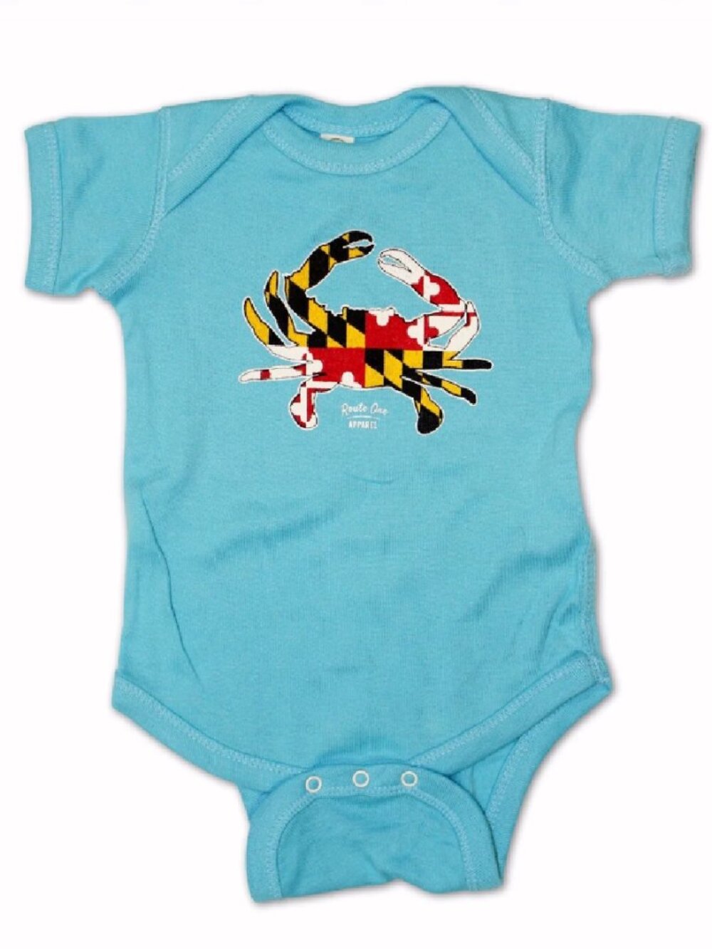 Maryland Crab Aqua Baby Infant Jersey Romper One-Piece Snap Jumper Bodysuit NEW